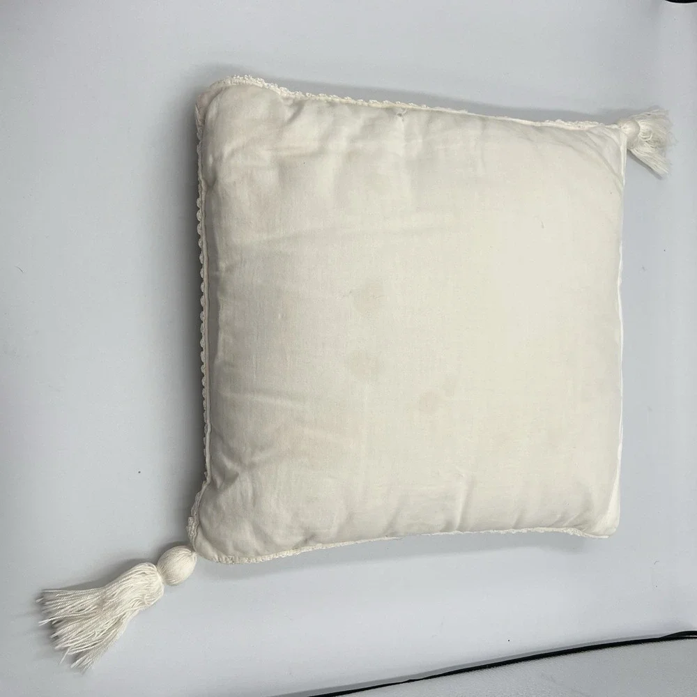 ✨Vintage‎ Crochet Lace Throw Accent Pillow Grannycore Cottagecore 12x12